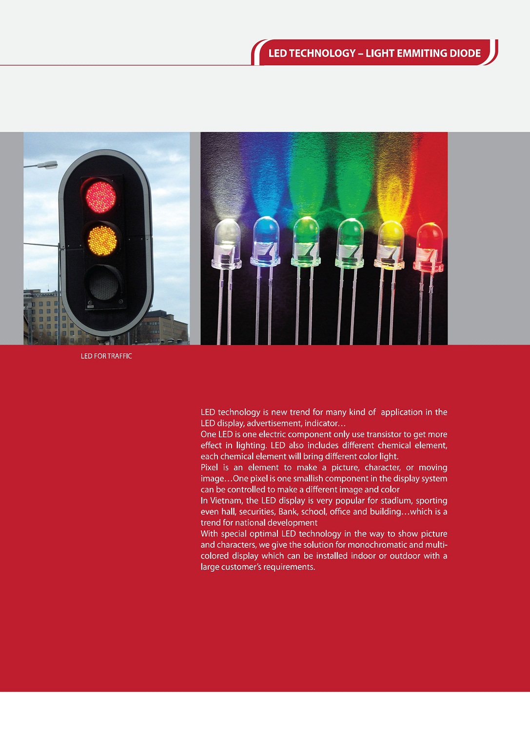 LED TECHNOLOGY - LIGHT EMMITING DIOGE